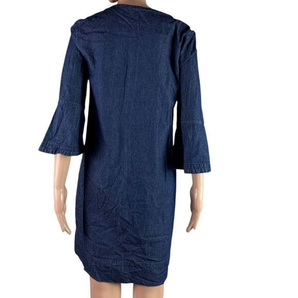 Draper James Denim Dress with Ruffle Detail - Picture 3 of 8